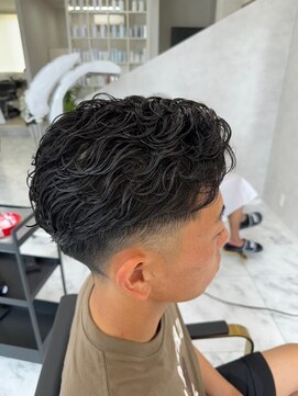 ブルーオーシャン 佐賀店(Blue Ocean) スパイキーショートパーマツイストスパイラルパーマビジネスヘア