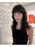 くせ毛風レイヤーパーマ / ニュアンスパーマ/ 暗色