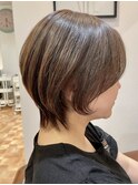 白髪ぼかし/ハイライト/髪質改善ショート大人小顔艶上品40代50代