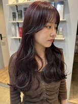 ベルベットヘア 千早店(Velvet hair)&nbsp;髪質改善カラー×ワインレッドカラー×ロング【みつ】