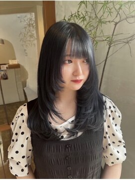 カノエ 岡山店(canoe) 韓国風レイヤー×ブルーブラック