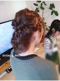 【￥3000】仙台ヘアアレンジ 編み込み パーティーヘアセット