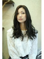 トヌコア ルア 下北沢店(TONUKOA RUA)&nbsp;【TonukoaRua】顔周り透け感レイヤーのクールなウェーブロング☆