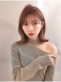 チョコレート 切りっぱなし イヤリングカラー 韓国ヘア 顔周り