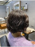 ショートボブふんわりパーマ