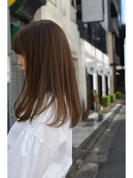 ミエル ヘア 新宿(miel hair) 大人可愛いワンカールミデアムヘア