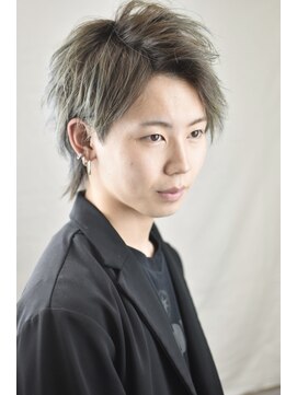 レ ギャルソン 仙台店(Les Garcons) ソフトツイストパーマフェザーマッシュウルフアッシュグレー