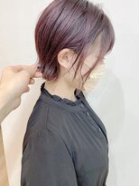 モリオフロムロンドン 松戸店(Morio from London)&nbsp;【松戸　ムラマツ】前髪大人ショートボブピンクパープル