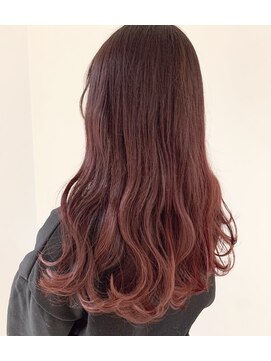 ヘアー ミッション 心斎橋店(hair Mission) 白髪カバー可能チェリーピンクグラデーション