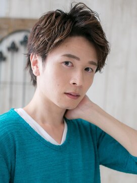 ハンサム クラシック 越谷店(Classic) ワイルドアップバングのゆるふわ巻きニュアンスショートE越谷