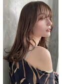 ★韓国風ヘア/セミロング/ココアベージュ