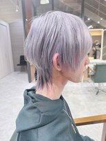 デイズ(days)&nbsp;シルバーカラーツーブロックマッシュ 　ウルフハイライト