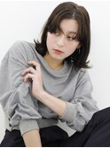 【BOND】前髪カール / セミディ / アッシュブラック
