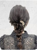 編みおろし結婚式お呼ばれ ヘアセット mt___213r