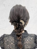 ブルー(BLUE) 編みおろし結婚式お呼ばれ ヘアセット mt___213r