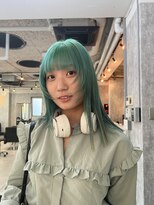 タイドヘアー 高槻店(TIDE HAIR)&nbsp;レイヤーカット×グリーンカラー