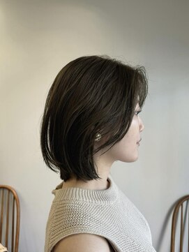 ニール シトロン 名古屋 伏見 丸の内(NEELU citron) [Neelu_take]ボブレイヤー×オリーブグレージュ
