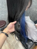 グラック(glac)&nbsp;ミディアム/ロング/イヤリングカラー/グレージュ/ブルー