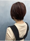 ショートヘアも大人っぽく☆深み大人レッドカラー