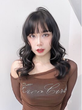 アルバム 渋谷パルコ(ALBUM) 暗めカラー前髪カットおくれ毛韓国ヘアロング_F21105