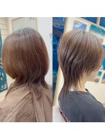 ラニハナクドウ(lanihana.kudo) #シームレスウルフ#アッシュベージュ