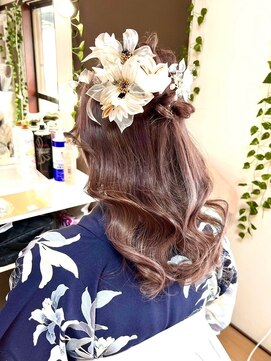 ジェミータ 横浜 艶ハーフアップ【横浜/ヘアセット/着付け/ヘアメイク】
