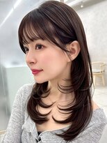 アッシュ 新杉田店(Ash)&nbsp;新杉田レイヤーカット韓国ダブルカラー顔周り前髪カットボブ