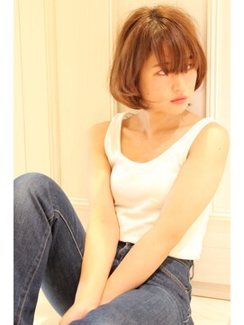 レウナ 外苑前(Reuna) 大人可愛いひし形ニュアンスパーマボブ