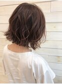 外はね波ウェーブボブ