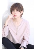 大人可愛い丸みのある前髪ショートボブ!