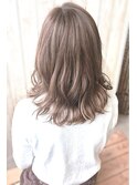 【グレージュ×ハイライト】