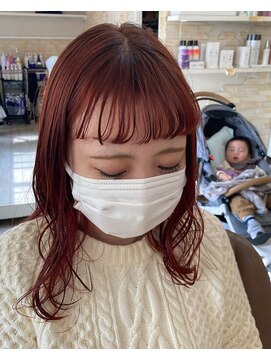 ハル(Hal.) レッドオレンジ×ワイドバング