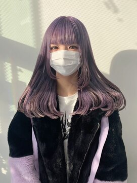 ギグスダブル 栄店(gigs double) ペールラベンダー/ロング/ブリーチカラー