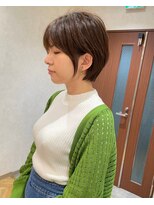 ロンドブルーム 天神大名店(Lond Bloom)&nbsp;大人マッシュショート丸みショート黒髪ショートベリーショート