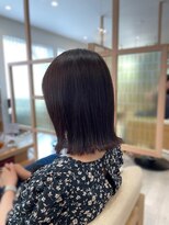 アドラーブル 長岡リップス旭岡店(adorable)&nbsp;艶髪ヘア 切りっぱなしボブ 10代20代30代