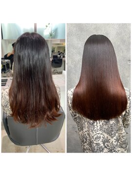 キュア 表参道(CURE) 黒髪/グレージュカラー/ココアベージュ/ヘルシーロング[表参道]