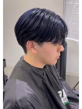 スキル 渋谷(SKILL) ブルーブラック×センターパート