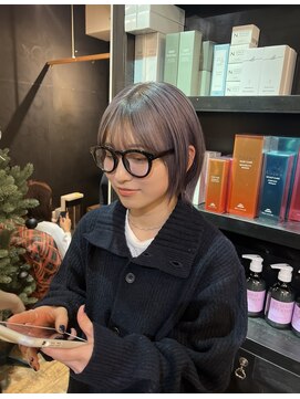 アンヘアー 元町三宮(UNHAIR) ラベンダーカラー× ショート