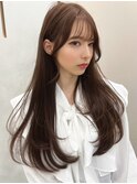 髪質改善＊耳かけマロンブラウンストレート＊美髪【Zina 千葉】