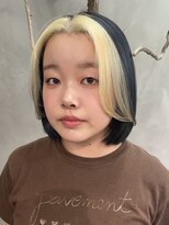 ロリム(RorriM)&nbsp;バングカラー × ブロンド × ブルーシルバー × ブリーチカラー