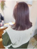 人気のラベンダーピンクグレージュ/くびれヘア/小顔カット