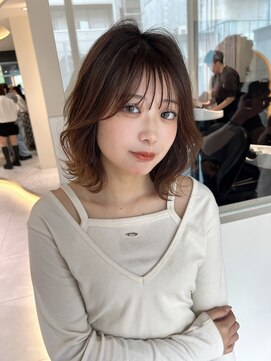 ロンドメリア 天神大名店(Lond Melia) イメチェンヘアスタイル美髪のススメワイドバングブルーブラック