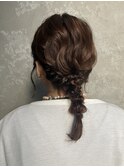 【編み下ろしヘアアレンジ】渋谷/ヘアセット/学割U24/韓国風巻き
