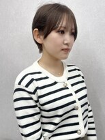 トレヘアー 京都 烏丸(tRe hair)&nbsp;マッシュショート　ダブルカラー　ミルクティー