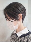 表参道大人ショートボブ顔周りレイヤーカットくびれショート40代