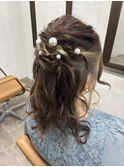 ハーフアップアレンジ/ヘアセット/結婚式お呼ばれヘア/池袋