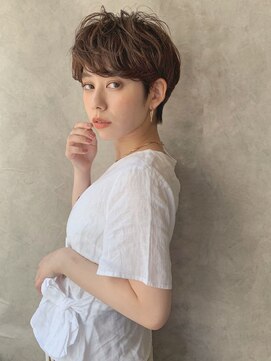 バンプ ギンザ(BUMP GINZA) 30代40代50代大人ショート髪型丸顔前髪あり似合わせ【安野】