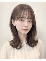 オンク 新宿(onk)&nbsp;黒髪/グレーベージュ/レイヤーロング/前髪パーマ[新宿駅]