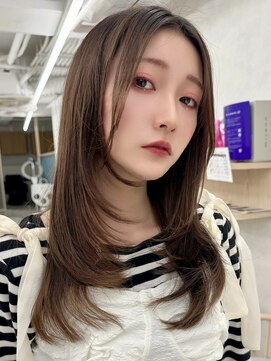 エジョン 三鷹店(Aejon) 三鷹レイヤーカット韓国ダブルカラー顔周り前髪カットボブ