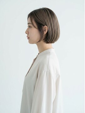 ミーロ 仙台東口(miiro) ショートボブあごライン10代20代30代ミルクティーブラウン